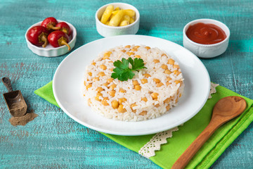 Photos of Turkey's Famous and Delicious Homemade Dishes for Hotel & Restaurant Orders and Menu and Internet and TV Advertising tavuk pilav chicken rice nohut pilav