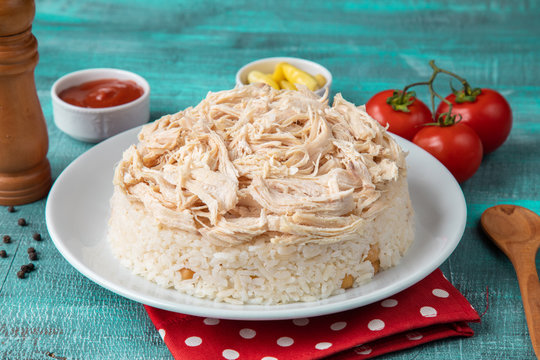 Photos of Turkey's Famous and Delicious Homemade Dishes for Hotel & Restaurant Orders and Menu and Internet and TV Advertising tavuk pilav chicken rice nohut pilav