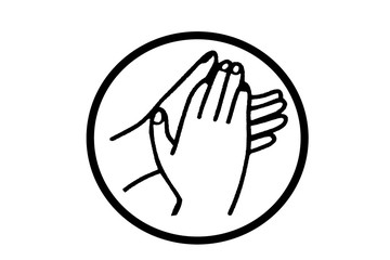 Obraz premium hand sign logo isolated on white background