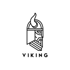 Viking Head Logo Template, vector illustration Eps10