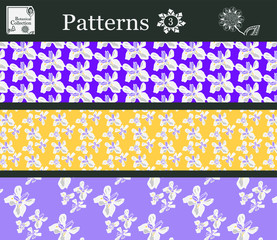 Botanic patterns. set of flowers