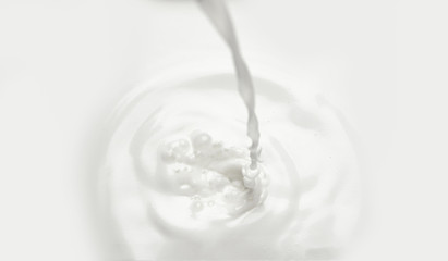 Pouring Fresh Milk - Top View