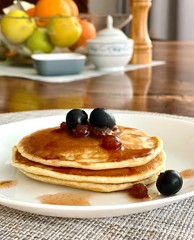 Pancakes prepared with a special presentation.