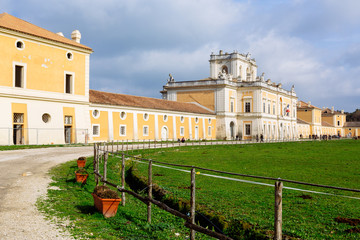 CARDITELLO, ITALY - The 18th century palace on the Royal Estate of Carditello is a small palace once belonging to the Neapolitan Bourbon Monarchy and its surrounding grounds in San Tammaro