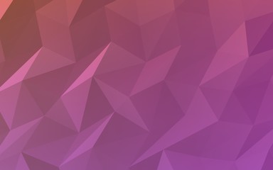 Abstract triangle geometrical pink background. Geometric origami style with gradient. 3D illustration