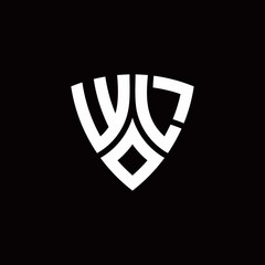 Fototapeta premium WL monogram logo with modern shield style design template