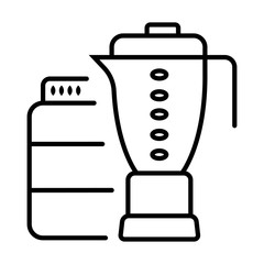 mixer. Ingredients protein icon vector