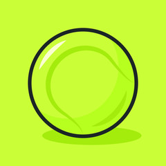 Tennis ball on white. Vector. 