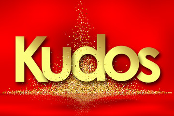 Kudos in red background and golden stars