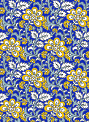 seamless floral kalamkari patterns