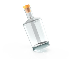 Blank Liquor bottle. Drink Product mockup.