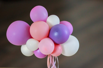 bunch of colorful balloons, balloon topper