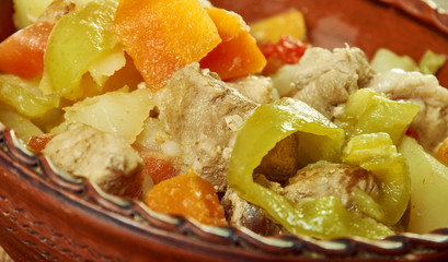 Traditional Bulgarian  Guvech pork