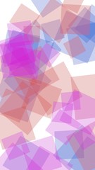 Multicolored translucent hexagons on white background. Vertical image orientation. 3D illustration