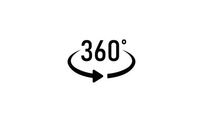 Angle 360 degree  vector symbol