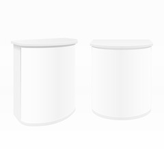 White counters with empty banners vector illustration