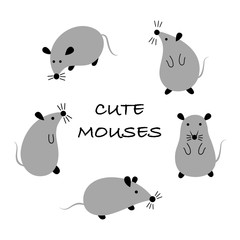 Set of 15 cute mouses
