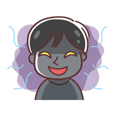 悪意のあるムードの男性のイラスト（サイコパス）