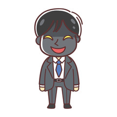 サイコパスの男性のイラスト（スーツ姿）