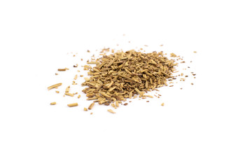 Dried rosemary cooking ingredient isolated on white background