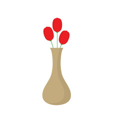 vase with flowers icon cartoon	
