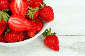 fresh Strawberry in a bowl