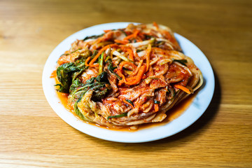 Gimchi or Kimchi are Korean spicy fermented pickles.