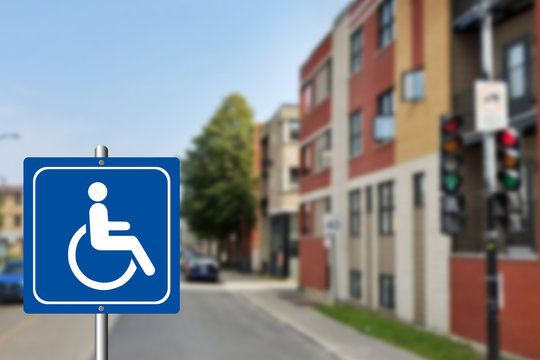 The road sign for disable people