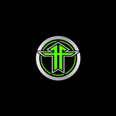 Double reflected letter F logo 