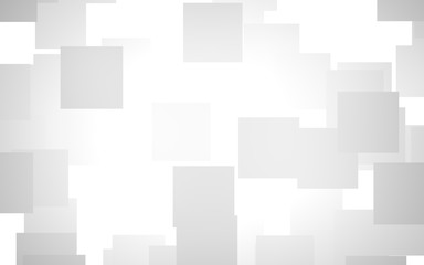 White abstract background. Misty backdrop with grey squares. 3D illustration