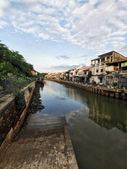 Fototapeta na wymiar Awesome and Clean image of Malacca River, Malaysia