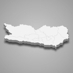 Obraz premium carinthia 3d map state of Austria Template for your design