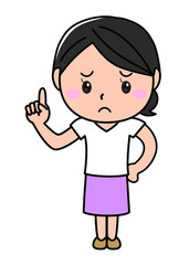 女の子01_01（困り顔・人差し指）