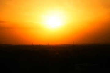 Sunrise in the morning at Kutch, Gujarat, India