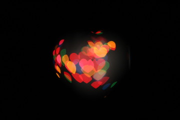 abstract background with red hearts
