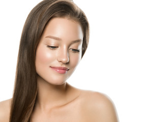 Fototapeta premium Fresh healthy skin woman spa concept face clean skin beauty