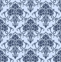 Damask seamless pattern element. Vector classical luxury old fashioned damask ornament, royal victorian seamless texture for wallpapers, textile, wrapping. Vintage exquisite floral baroque template.
