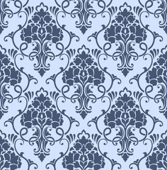 Damask seamless pattern element. Vector classical luxury old fashioned damask ornament, royal victorian seamless texture for wallpapers, textile, wrapping. Vintage exquisite floral baroque template.