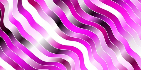 Light Pink vector background with bent lines. Illustration in abstract style with gradient curved.  Pattern for commercials, ads.