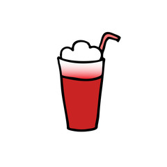 terremoto, chilean traditional drink doodle icon