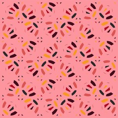 Beautiful of Colorful Shape, Repeated, Abstract, Illustrator Pattern Wallpaper. Image for Printing on Paper, Wallpaper or Background, Covers, Fabrics