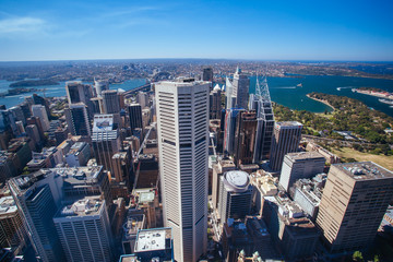 Fototapeta na wymiar Aerial View of Sydney Looking North