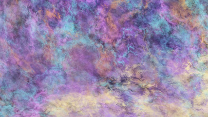 Abstract blue and violet fantastic clouds. Colorful fractal background. Digital art. 3d rendering.