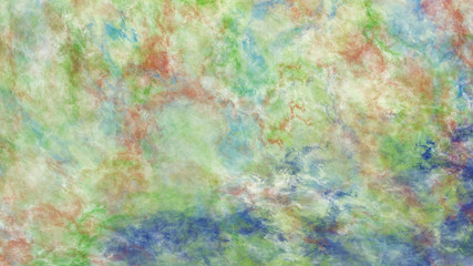 Obraz na płótnie Canvas Abstract blue and green fantastic clouds. Colorful fractal background. Digital art. 3d rendering.