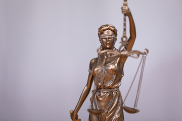 Face of lady justice or Iustitia - The Statue of Justice.
