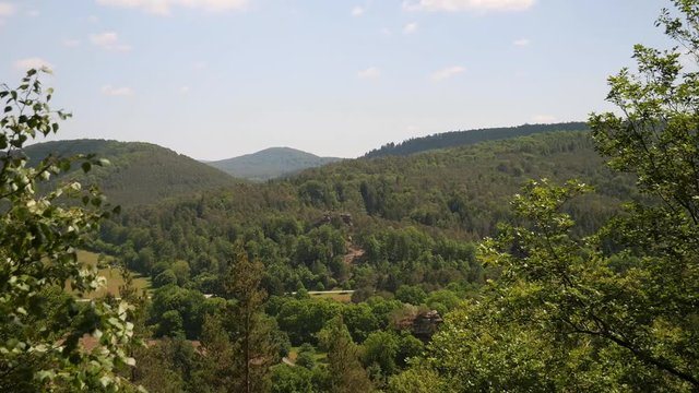 View on the Palatinate Forest from a View Point near the Devil's Table, Germany