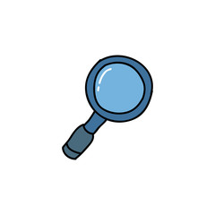 magnifying glass doodle icon
