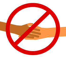 Say hello. Don't hold hands with a white background illustration.
