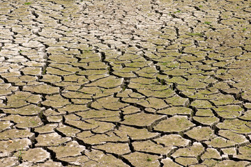 tiefe Risse im Erdboden, Symbolbild für Wassermangel und Klimawandel.