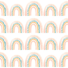 Pastel Colors Rainbow digital paper. Hand painted Rainbow Seamless Pattern. Scrapbook paper. Baby pattern. Nursery rainbow paper. Gouache